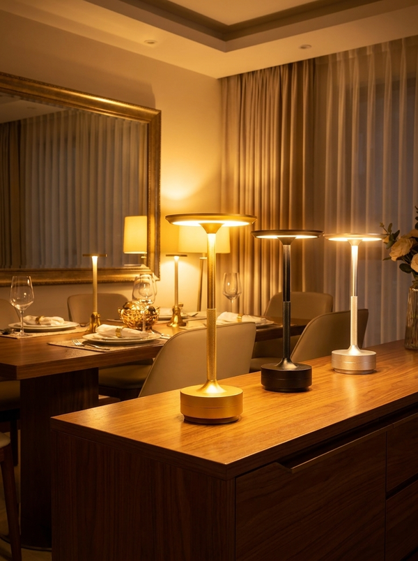 Zynella Aura: Professional Metal Cordless Table Lamp