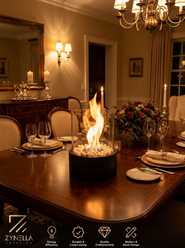 Zynella Inno-Fire TT-15: Modern Portable Tabletop Fireplace