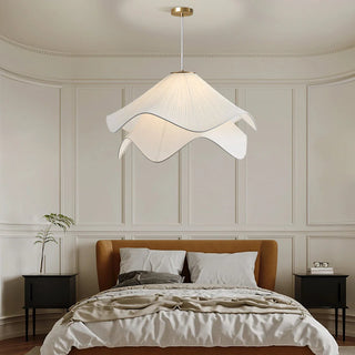 French Fabric Flower Chandelier Modern  Art Deco Inspired Illumination