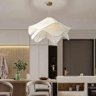 French Fabric Flower Chandelier Modern  Art Deco Inspired Illumination
