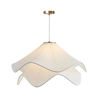 French Fabric Flower Chandelier Modern  Art Deco Inspired Illumination