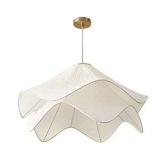 French Fabric Flower Chandelier Modern  Art Deco Inspired Illumination