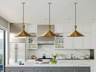 Brass Pendant Light Modern  Elegant Teardrop LED Pendant