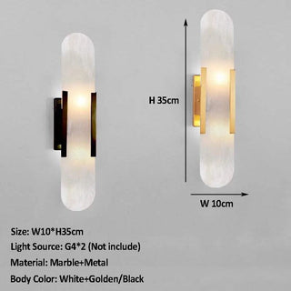 Royal Marble Wall Lamp Opulent Modern  Art Deco Inspired Illumination