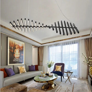 The Fishbone Chic Modern  Handcrafted Artisan Ceiling Light