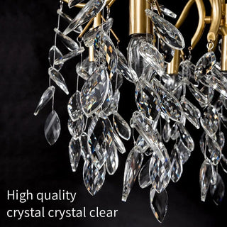 Waltz Crystal Chandelier Artistic Modern  Scandinavian Wooden Accent Light