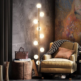 Luna Floor Lamp Modern  Scandinavian Wooden Accent Light