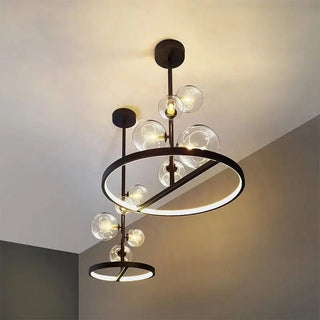 Lucian Bubble Chandelier Modern  Sculptural Spiral LED Fixture