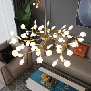 Golden Tree Chandelier Modern  Elegant Teardrop LED Pendant