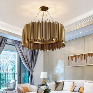 The Gold Nest Chic Modern  Sculptural Spiral LED Fixture