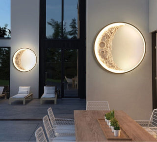 Half Moon Wall Lamp Modern  Sculptural Spiral LED Fixture