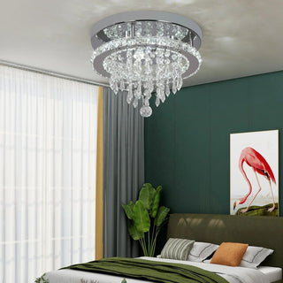 Emily Crystal Lamp Modern  Chic Glass Globe Pendant