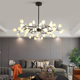 Golden Tree Chandelier Modern  Elegant Teardrop LED Pendant