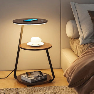 Sven Chestnut Table Lamp Modern  Minimalist Round Flush Mount