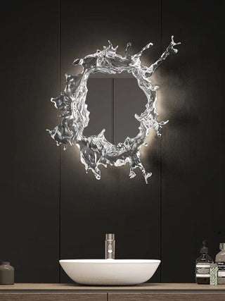 Water Splash LED Mirror Refined Modern  Sleek Linear Suspension Light