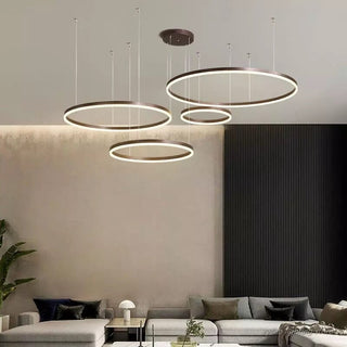 Circular Luna Lamp Modern  Handcrafted Artisan Ceiling Light