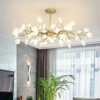 Golden Tree Chandelier Modern  Elegant Teardrop LED Pendant