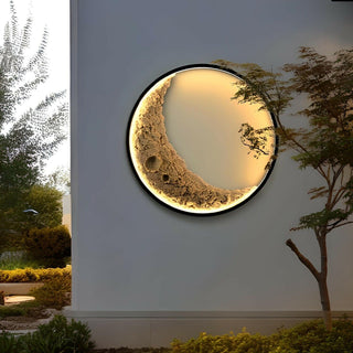 Half Moon Wall Lamp Modern  Sculptural Spiral LED Fixture