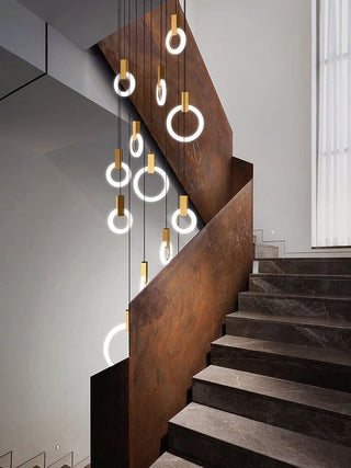 Halo Ring Chandelier Modern  Chic Glass Globe Pendant