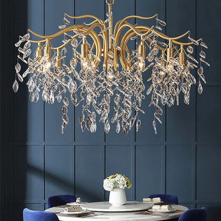 Waltz Crystal Chandelier Artistic Modern  Scandinavian Wooden Accent Light