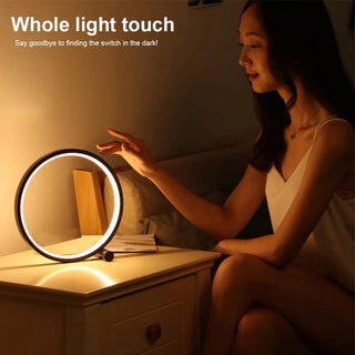 Zynella Circle LED Touch Sensitive Lamp Modern  Sculptural Spiral LED Fixture