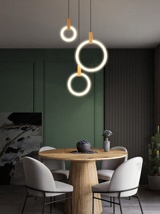 Halo Ring Chandelier Modern  Chic Glass Globe Pendant