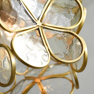 Zynella Flower Glass Pendant Modern  Minimalist Round Flush Mount