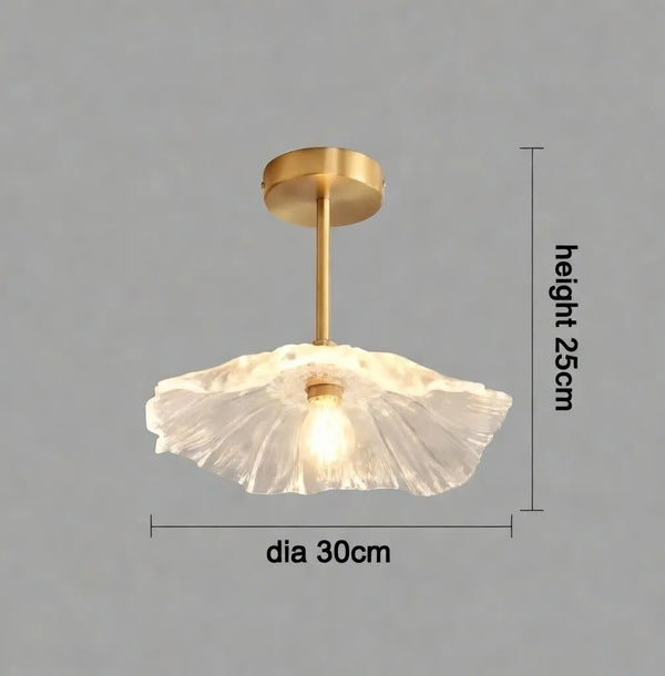 Zynella Windsor Bloom – Flower Glass Semi-Flush Ceiling Light