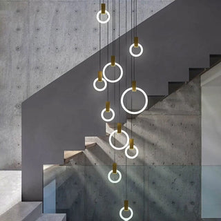 Halo Ring Chandelier Modern  Chic Glass Globe Pendant