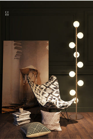 Luna Floor Lamp Modern  Scandinavian Wooden Accent Light