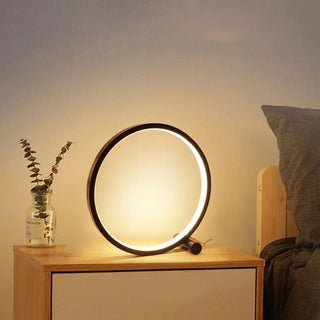 Zynella Circle LED Touch Sensitive Lamp Modern  Sculptural Spiral LED Fixture