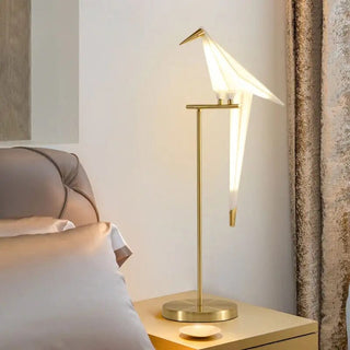 Nordic Acrylic Bird Floor Lamp Modern  Bohemian Rattan Woven Pendant