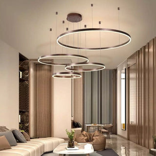 Circular Luna Lamp Modern  Handcrafted Artisan Ceiling Light