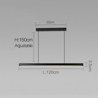 The Minimal Bar Lamp Refined Modern  Sleek Linear Suspension Light
