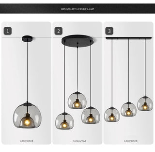 Antonio Glass Pendants Modern  Sleek Linear Suspension Light