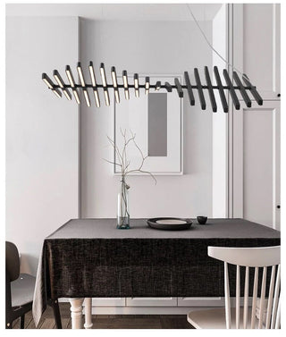The Fishbone Chic Modern  Handcrafted Artisan Ceiling Light