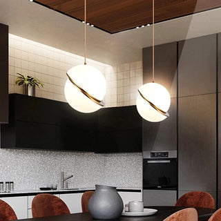 Planet Pendants Opulent Modern  Ornate Antique Finish Fixture