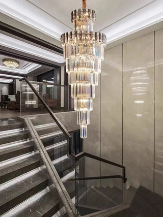 French Empire Chandelier Modern  Sculptural Spiral LED Fixture
