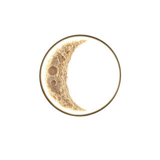 Half Moon Wall Lamp Modern  Sculptural Spiral LED Fixture
