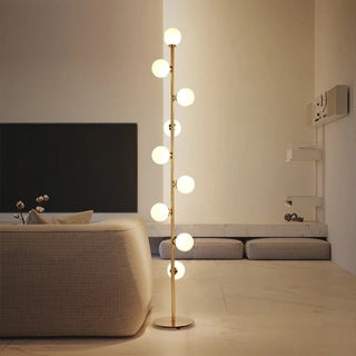 Luna Floor Lamp Modern  Scandinavian Wooden Accent Light