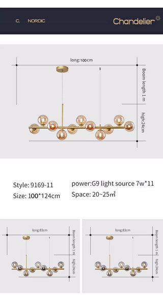 Customisable Visage chandelier Modern  Sleek Linear Suspension Light