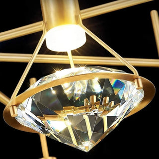 Emil Diamond Sconce Modern  Vintage Brass Accent Lighting