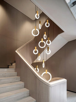 Halo Ring Chandelier Modern  Chic Glass Globe Pendant