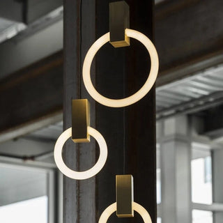 Halo Ring Chandelier Modern  Chic Glass Globe Pendant