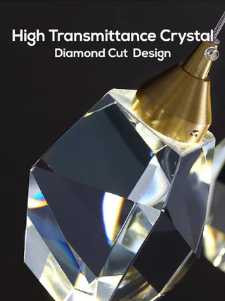 The Crystal Pendant Chic Modern  Handcrafted Artisan Ceiling Light