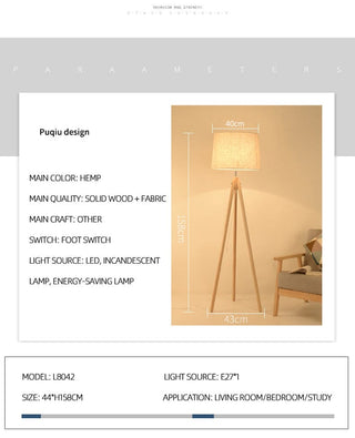 Lillian Wooden Shade Floor Lamp Modern  Sleek Linear Suspension Light