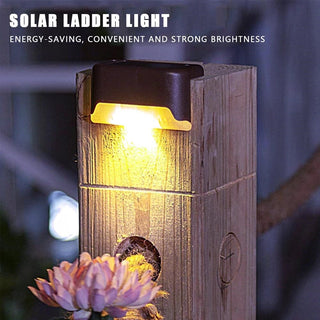 LED Solar Staircase Lights Modern Geometric Design Lamp
