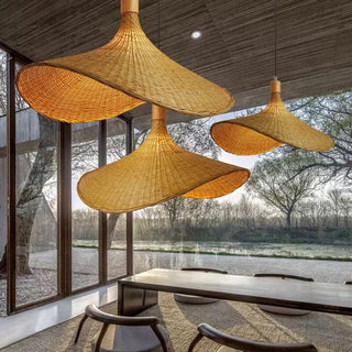 Ren Bamboo Lamp Classic Modern  Contemporary Crystal Statement Fixture