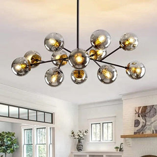 Flint Sputnik Chandelier Modern  Rustic Industrial Hanging Lamp