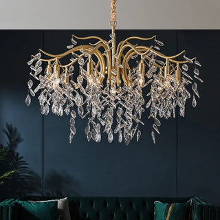 Waltz Crystal Chandelier Artistic Modern  Scandinavian Wooden Accent Light